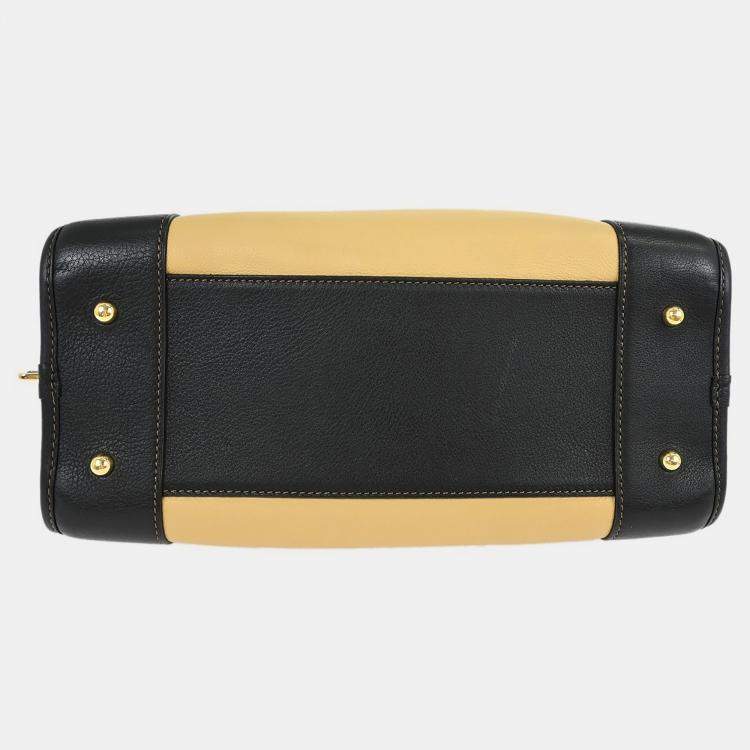 Pre Owned Loewe Beige Black Brown Amazona 28 Handbag