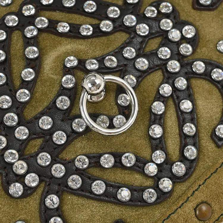 Pre Owned Loewe Brown Suede Shoulder Bag