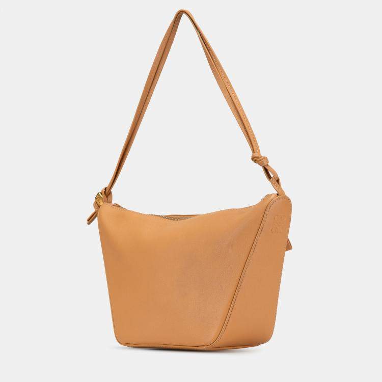 Pre Owned Loewe Brown Mini Leather Hammock Hobo