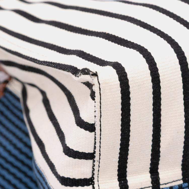 Pre Owned Loewe Red Paulas Ibiza Large Canvas Stripes Cushion Tote