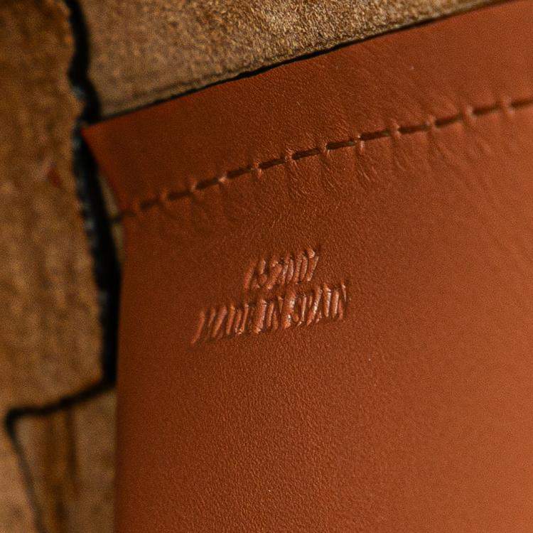 Pre Owned Loewe Brown Calfskin Bamboo Bucket Bag