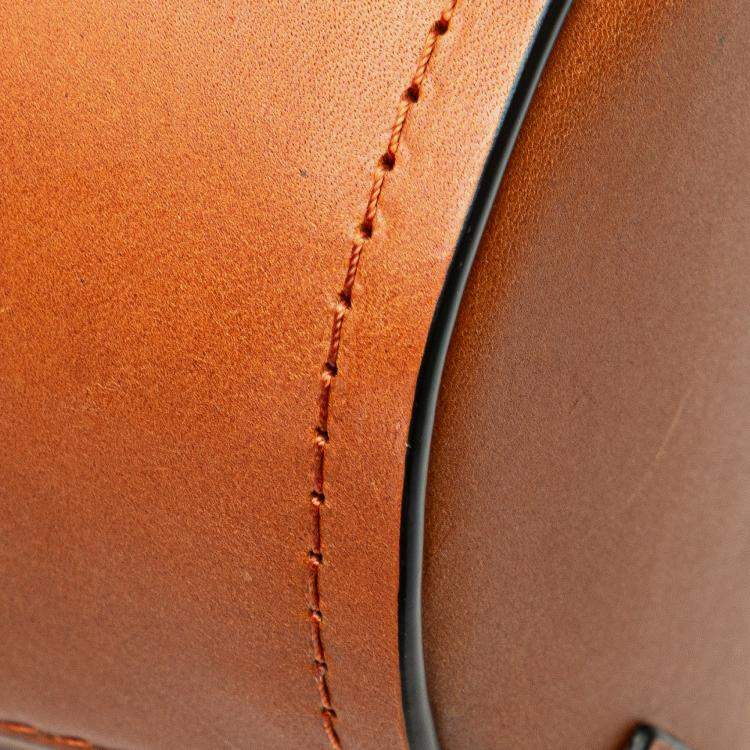 Pre Owned Loewe Brown Calfskin Bamboo Bucket Bag