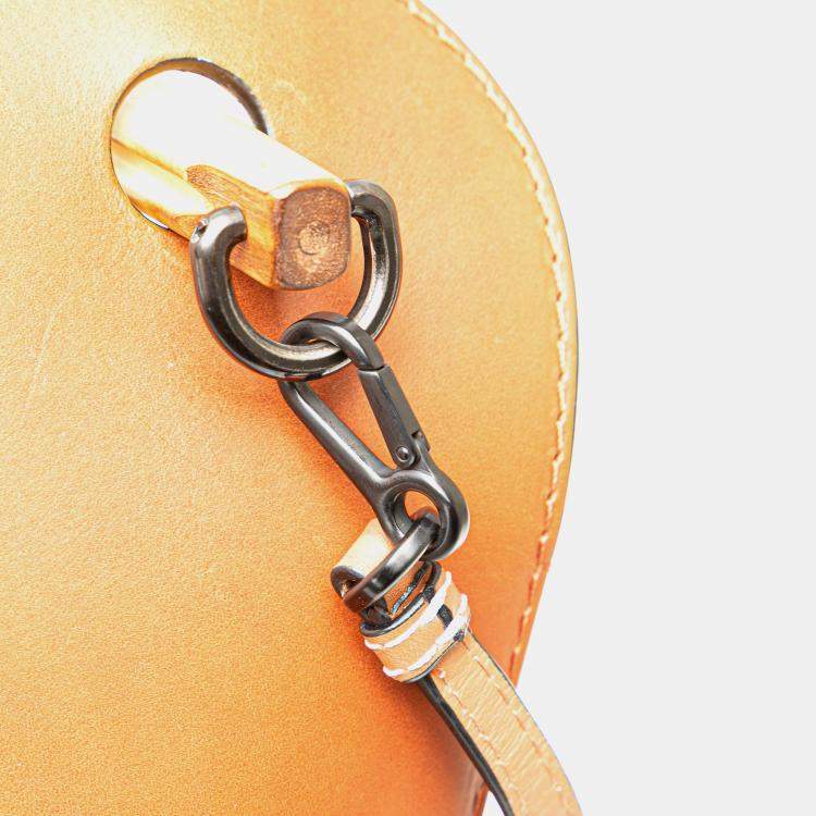 Pre Owned Loewe Brown Calfskin Bamboo Bucket Bag