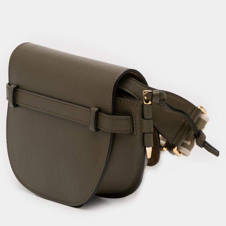 Pre Owned Loewe Brown Mini Soft Calfskin Gate Dual Bag