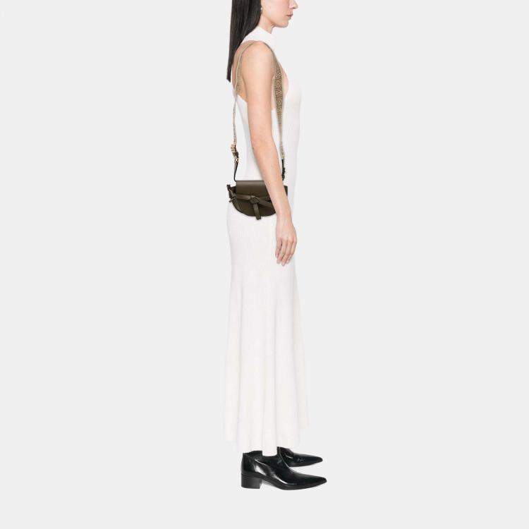 Pre Owned Loewe Brown Mini Soft Calfskin Gate Dual Bag