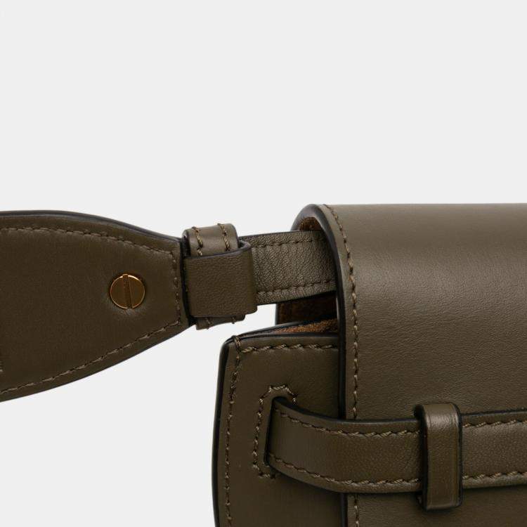 Pre Owned Loewe Brown Mini Soft Calfskin Gate Dual Bag