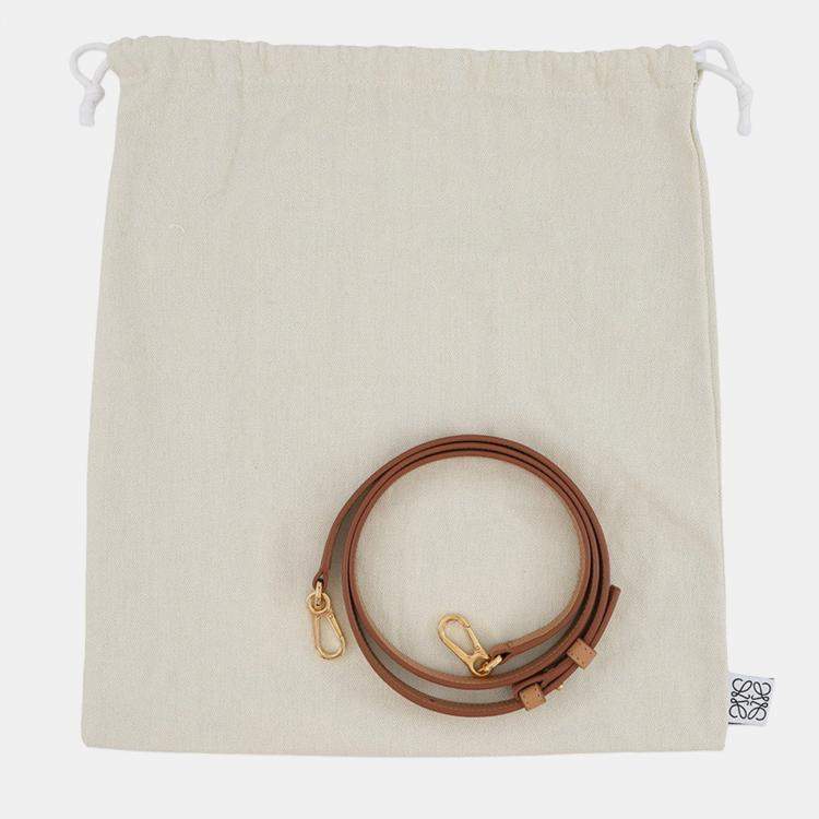 مملوكة مسبقًا Loewe Amazona Anagram Warm Desert/Red Calf Leather Canvas Size 23