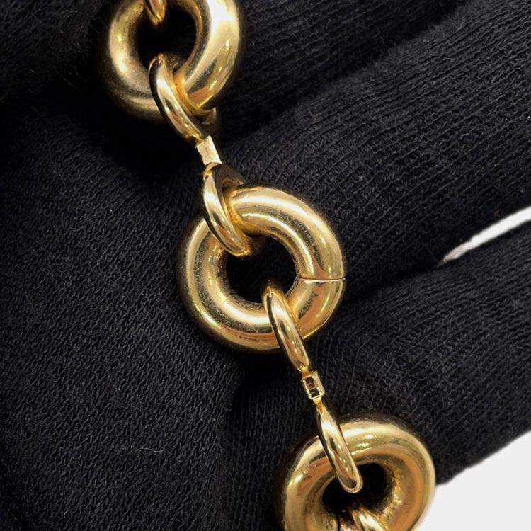 Pre Owned Loewe Paseo Chain shoulder Bag White Leather Size Small