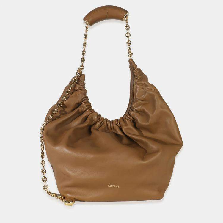 Pre Owned Loewe Oak Mellow Nappa Medium Squeeze Bag