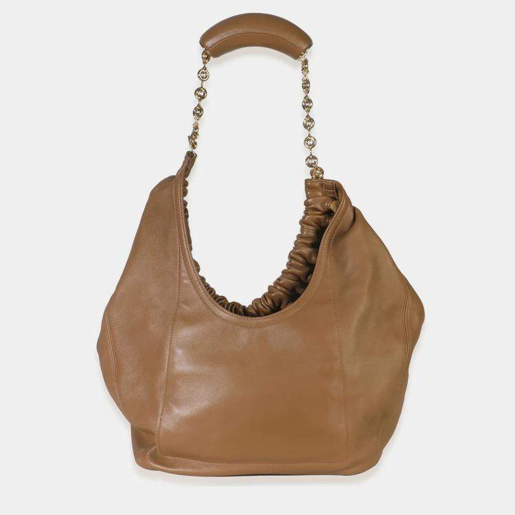 Pre Owned Loewe Oak Mellow Nappa Medium Squeeze Bag