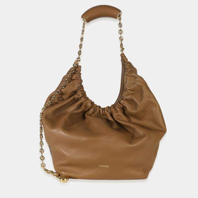 Pre Owned Loewe Oak Mellow Nappa Medium Squeeze Bag