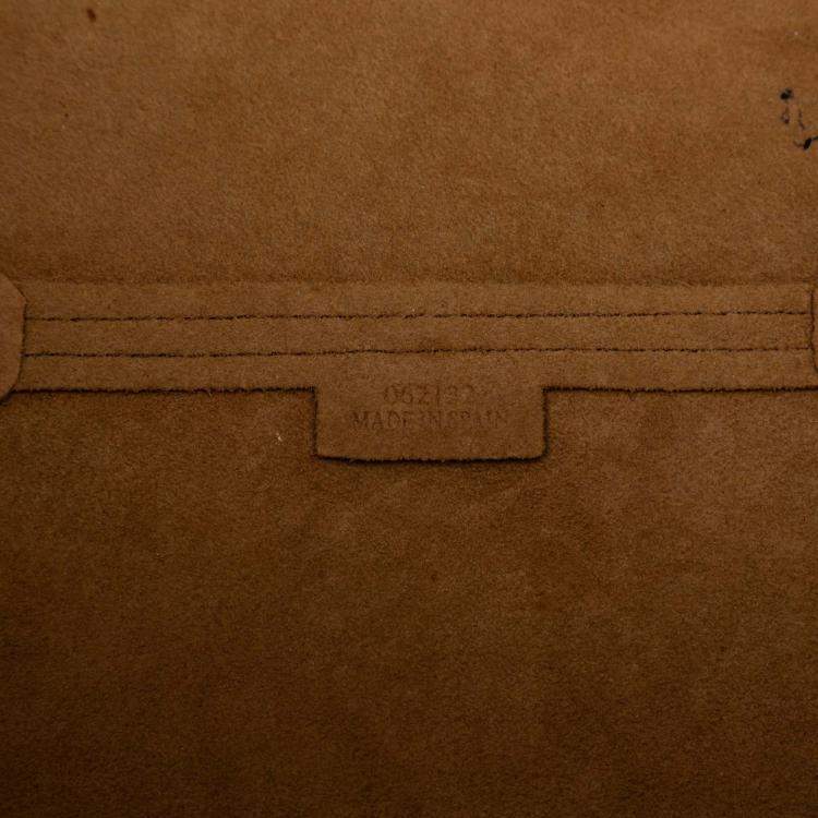 Pre Owned Loewe Black Red Medium Bicolor Shiny Calfskin Puzzle Fold Tote