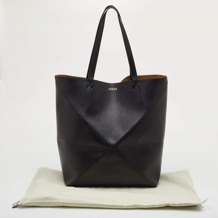 Pre Owned Loewe Puzzle XL Black Leather Tote