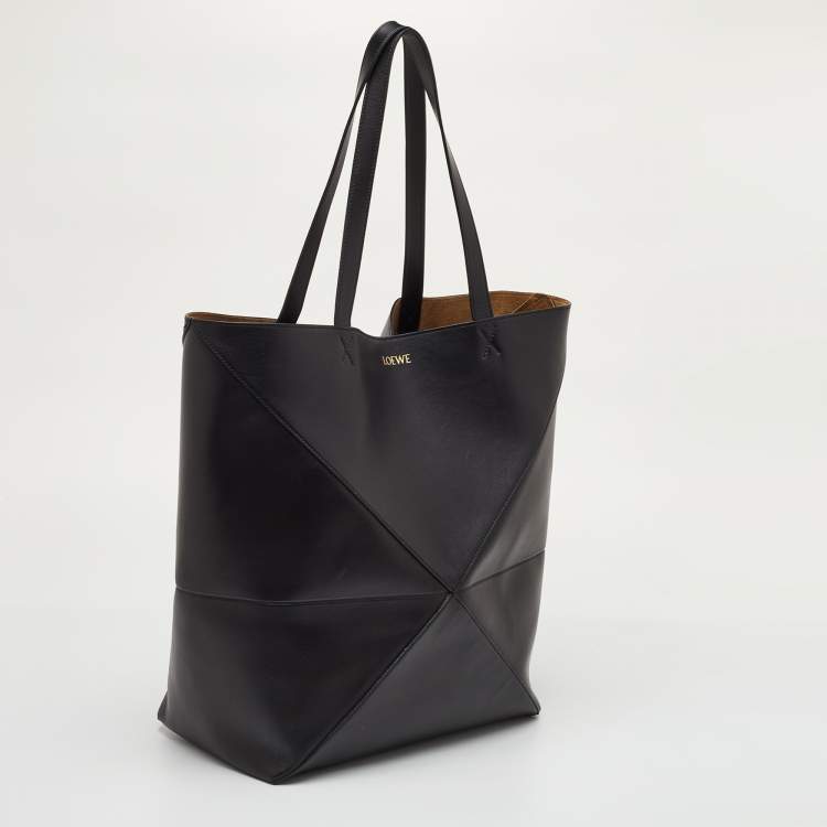 Pre Owned Loewe Puzzle XL Black Leather Tote