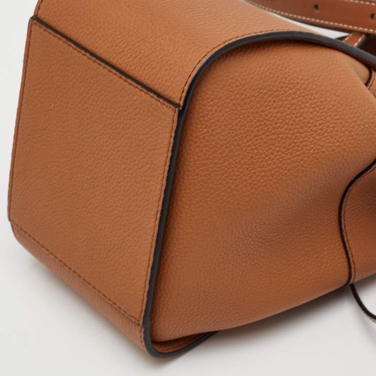 Pre Owned Loewe Hammock Mini Brown Leather Drawstring Bucket bag