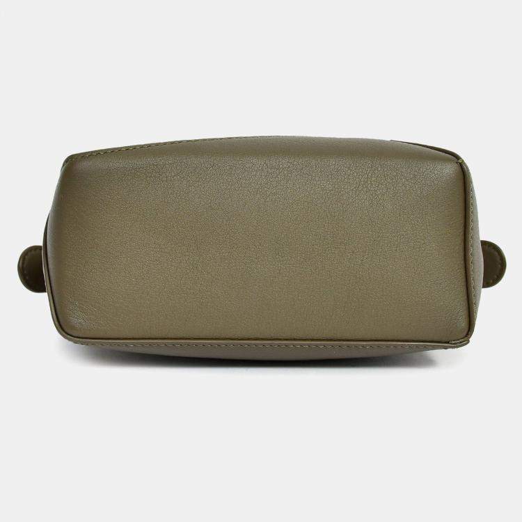 Pre Owned Loewe 2024 Dark Khaki Mini Puzzle Edge Shoulder Bag