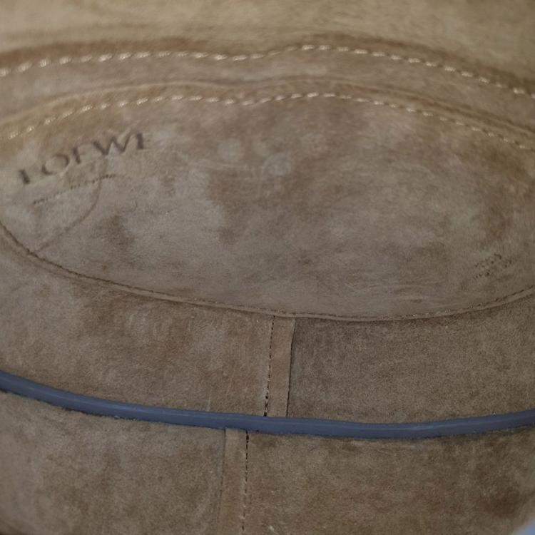Pre Owned Loewe Grey Leather Mini Gate Bag