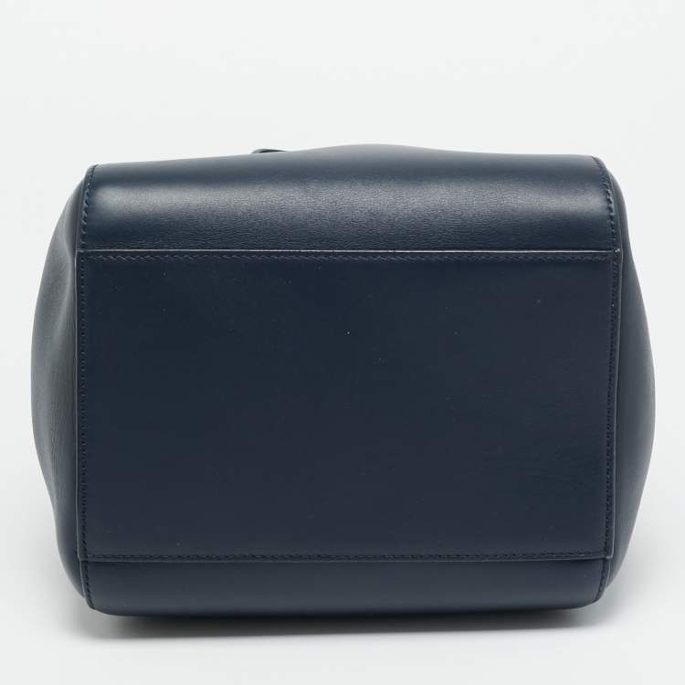 Pre Owned Loewe Hammok Navy Blue Leather Shoulder Bag