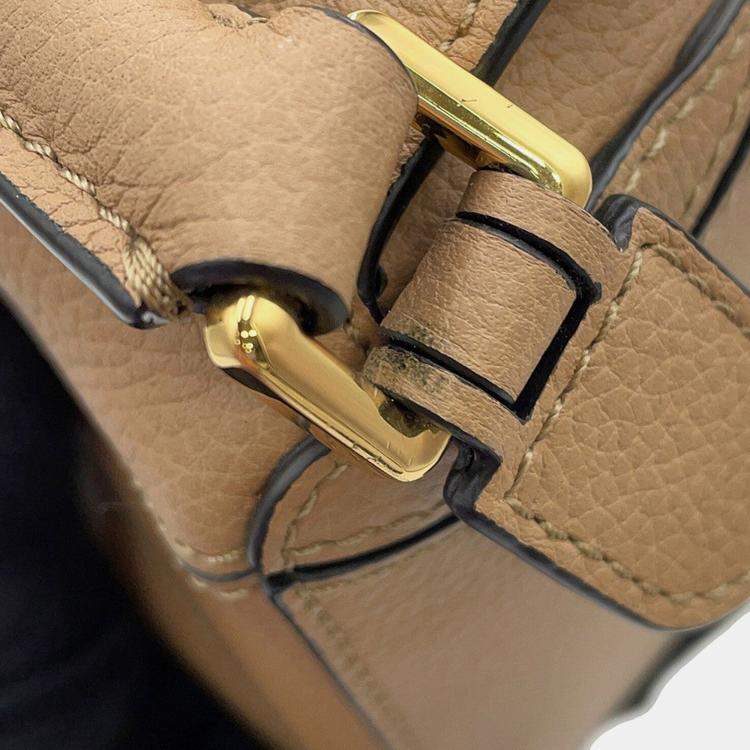 Pre Owned Loewe Puzzle Bag Sand Leather Size Mini