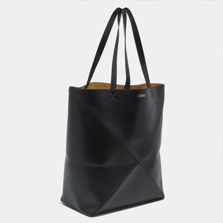 Pre Owned Loewe Puzzle XL Black Leather Fold Tote
