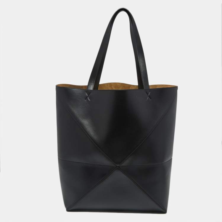Pre Owned Loewe Puzzle XL Black Leather Fold Tote