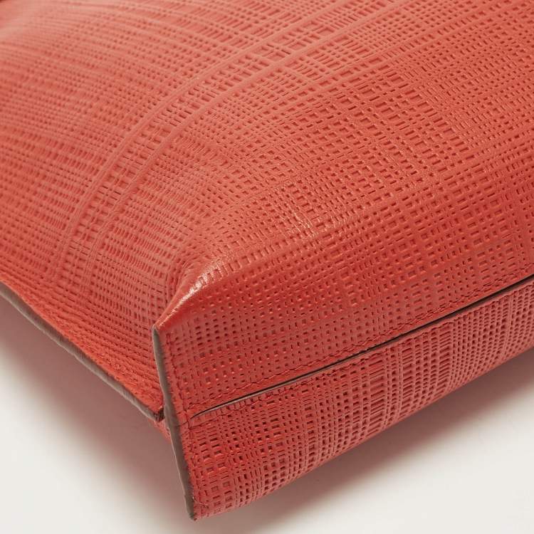 Pre Owned Loewe T Red Leather Pouch