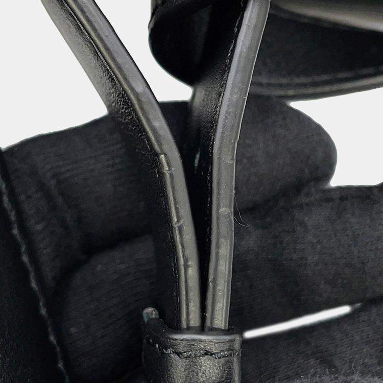 Pre Owned Loewe Hammock Bag Black Classic Calf Leatherleather Size Compact