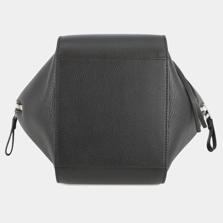 Pre Owned Loewe Hammock Bag Black Classic Calf Leatherleather Size Compact