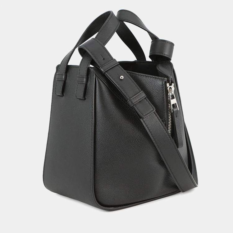 Pre Owned Loewe Hammock Bag Black Classic Calf Leatherleather Size Compact