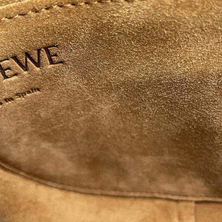 مملوكة مسبقًا Loewe Heart Motif Gate Dual Shoulder Bag Brown/White Leather Size Mini