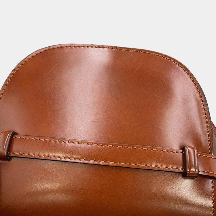 مملوكة مسبقًا Loewe Heart Motif Gate Dual Shoulder Bag Brown/White Leather Size Mini