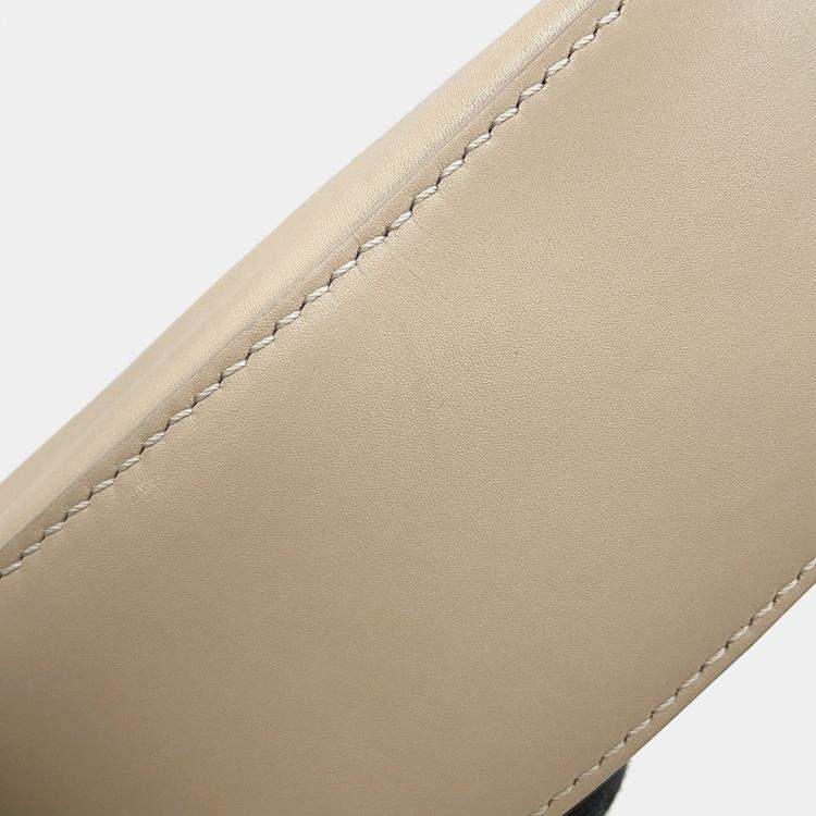 Pre Owned Loewe Luna One Belt Bag Light Oats Calf Leather Size Small