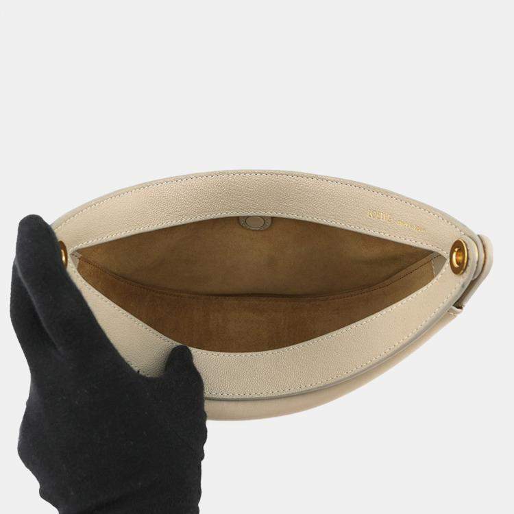 Pre Owned Loewe Luna One Belt Bag Light Oats Calf Leather Size Small