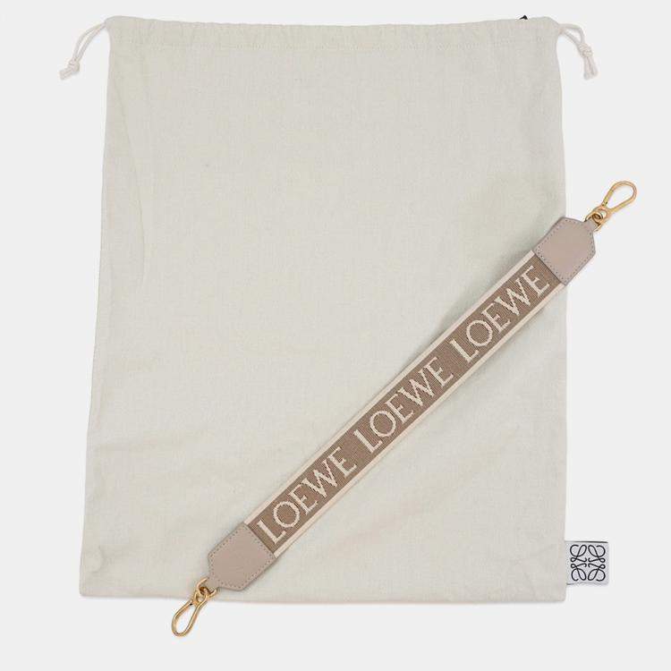 Pre Owned Loewe Luna One Belt Bag Light Oats Calf Leather Size Small