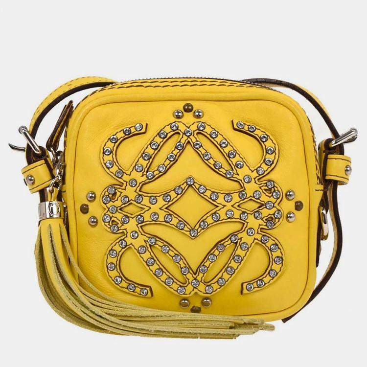 Pre Owned Loewe Yellow Crossbody Bag