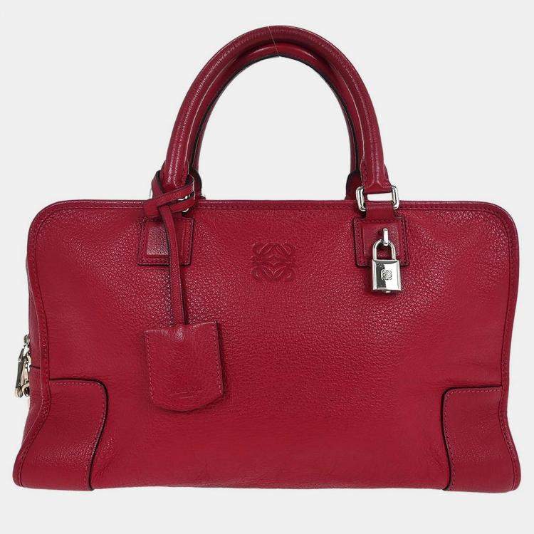 مملوكة مسبقًا Loewe Red Amazona 36 Handbag