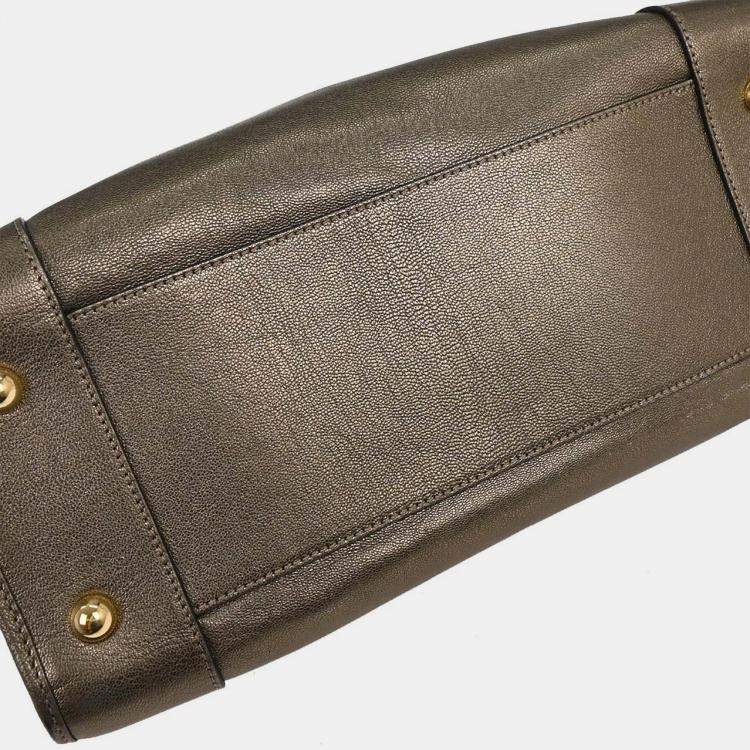 Pre Owned Loewe Gold Amazona 36 Handbag