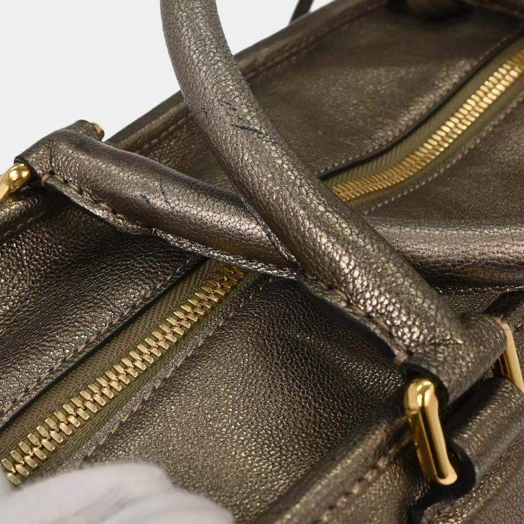 Pre Owned Loewe Gold Amazona 36 Handbag