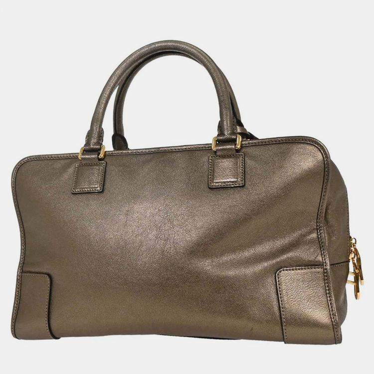 Pre Owned Loewe Gold Amazona 36 Handbag