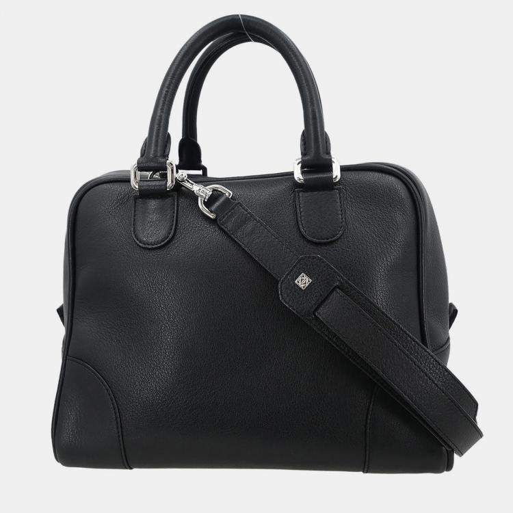 Pre Owned Loewe Black Amazona 75 Handbag