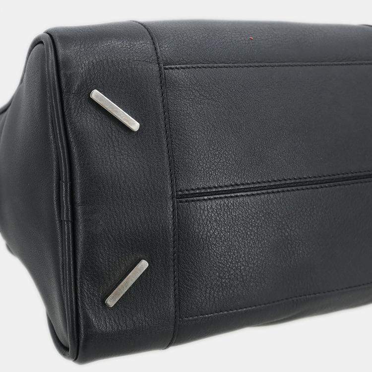 Pre Owned Loewe Black Amazona 75 Handbag