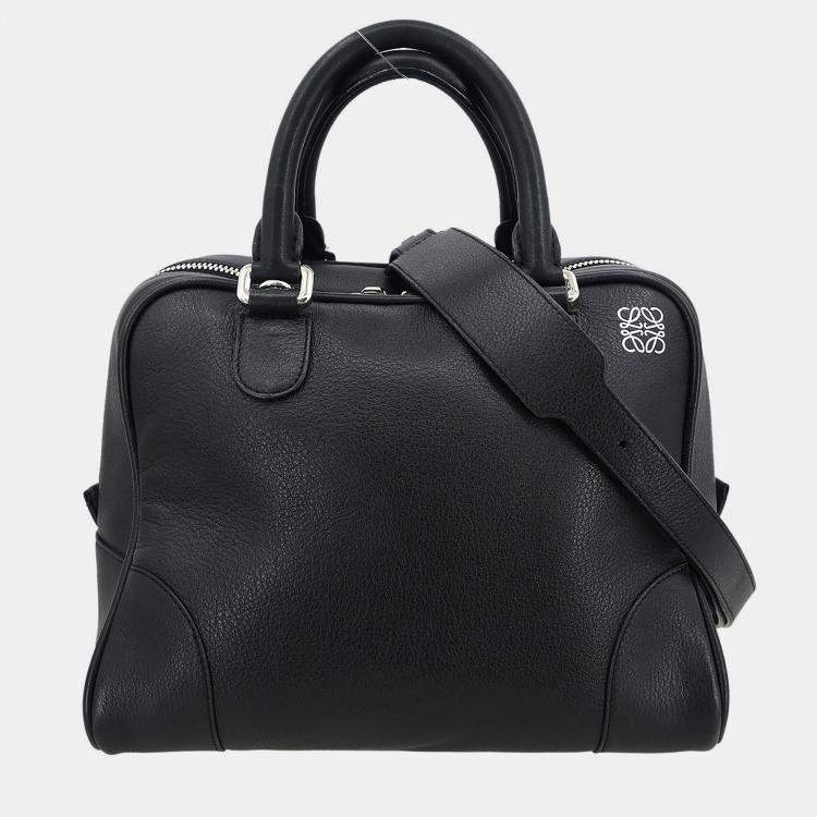 Pre Owned Loewe Black Amazona 75 Handbag