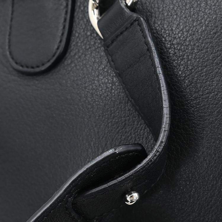 Pre Owned Loewe Black Amazona 75 Handbag