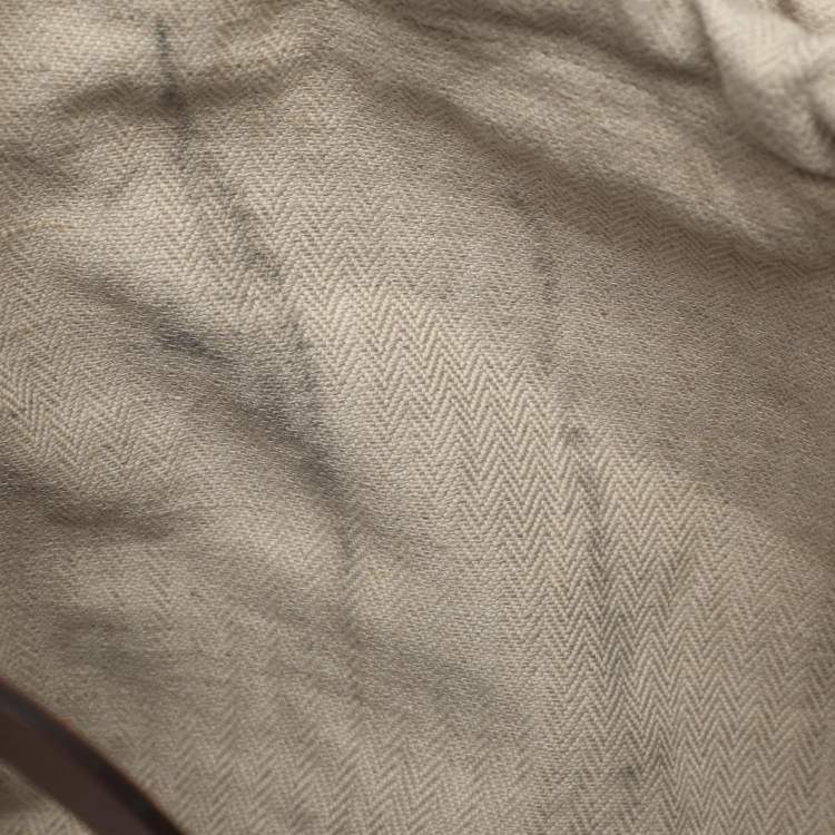 Pre Owned Loewe Anagram Cut Out Brown Leather Tote