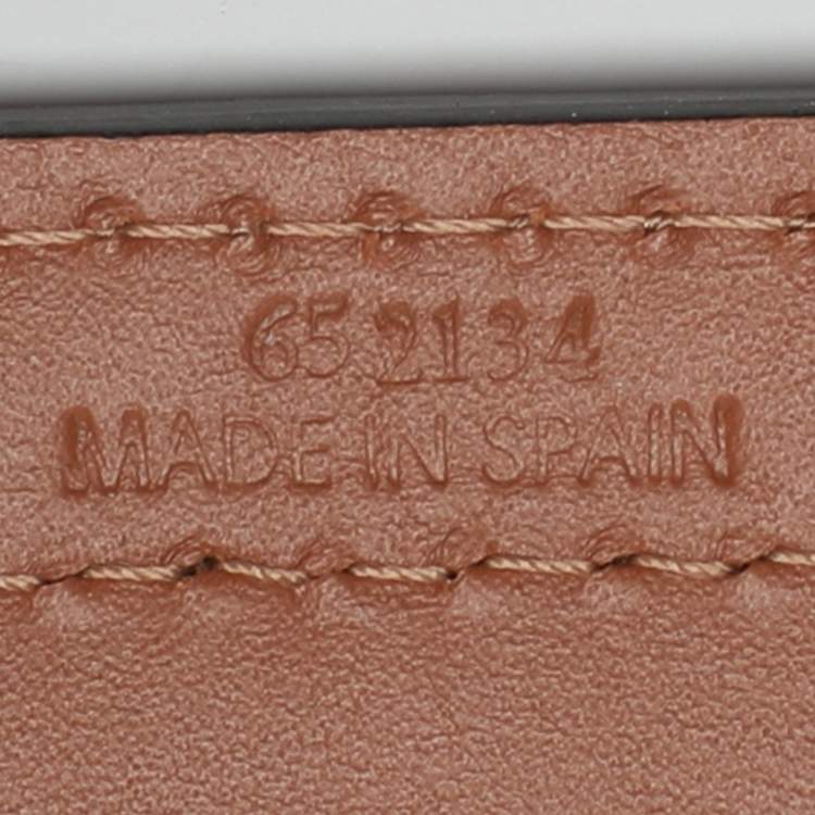 Pre Owned Loewe Anagram Cut Out Brown Leather Tote