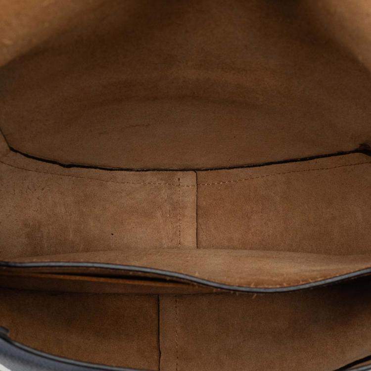 Pre Owned Loewe Blue Small Bicolor Grained Calfskin Gate Crossbody