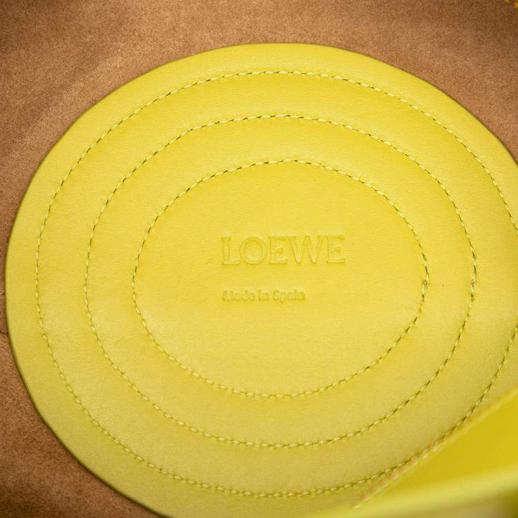 Pre Owned Loewe Green Small Leather Paseo Satchel