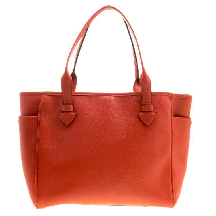 Pre Owned Loewe Red Leather Tote