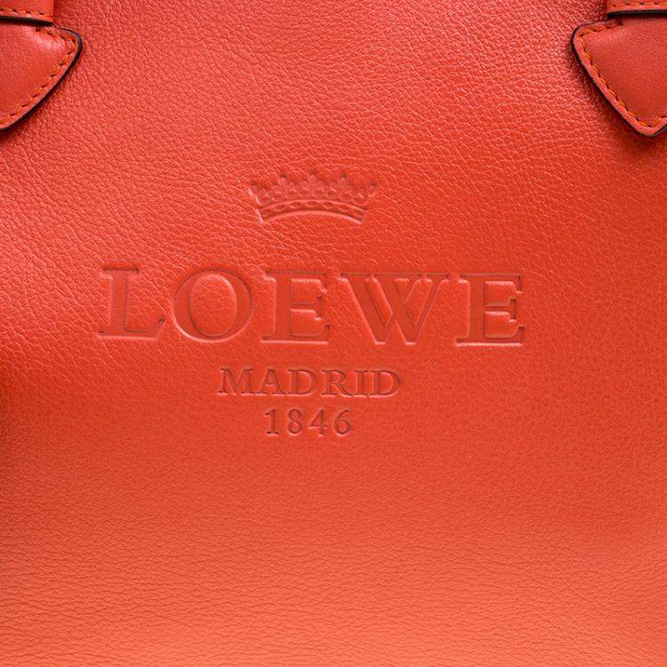 Pre Owned Loewe Red Leather Tote