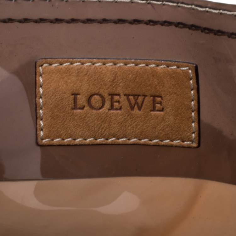 Pre Owned Loewe Brown PVC and Leather Amazona Tote